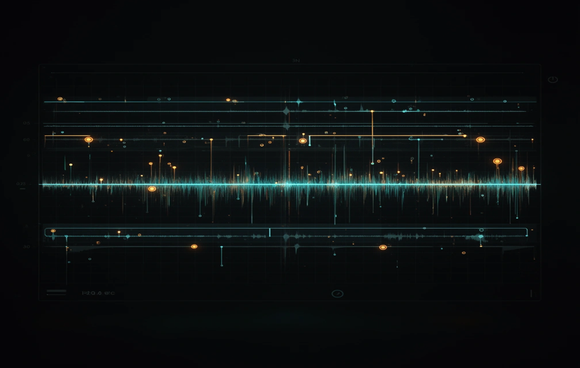 Spectrogram analysis of a dense, rhythmically complex arrangement