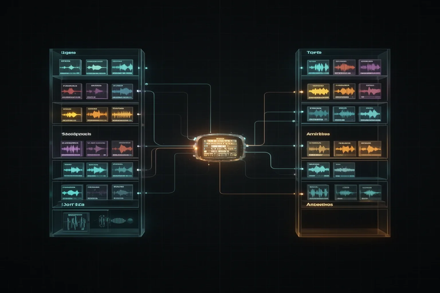 SongChop workflow showing stems, loops, one-shots, and organized outputs